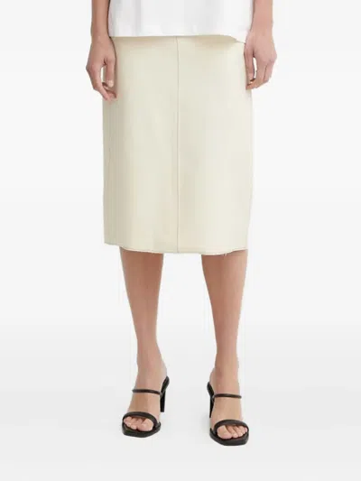 Day Birger Et Mikkelsen Topstitch-pocket Midi Skirt In Neutral