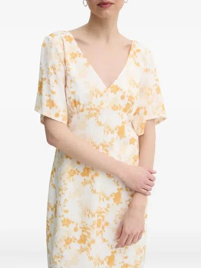 Day Birger Et Mikkelsen V-neck Floral Mini Dress In White