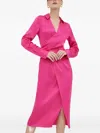 Day Birger Et Mikkelsen Wrap Long-sleeve Midi Dress In Pink