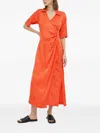 Day Birger Et Mikkelsen Wrap Maxi Dress In Orange