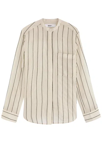 Day Birger Et Mikkelsen Yrsa Striped Chiffon Shirt In Cream