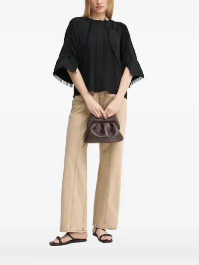 Day Birger Et Mikkelsen Zelie Fringe-detail Top In Black
