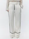 Day Birger Gianna High Shine Piped Pant In Vanilla Ice In White