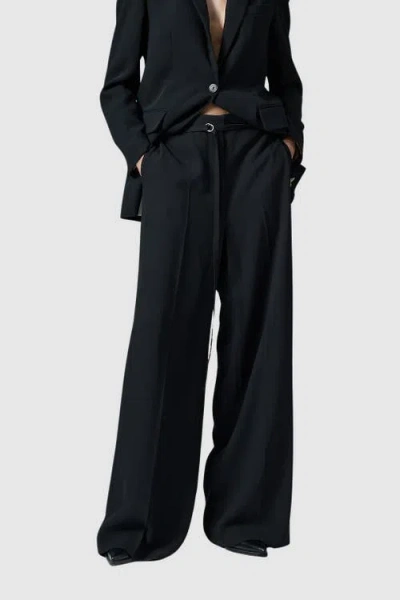 Day Elina Gabardine Wide Leg Pants In Black