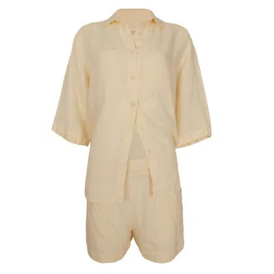 Day In Linen Top And Short Set Vanilla