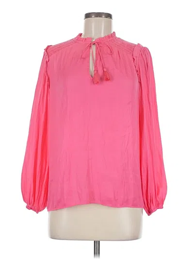 Pre-owned Day + Moon 3/4 Sleeve Blouse In Pink