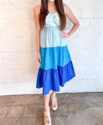 Day + Moon Blair Midi Dress In Blue