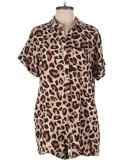 Pre-owned Day + Moon Casual Dress In Brown