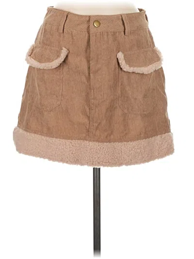 Pre-owned Day + Moon Casual Skirt In Brown