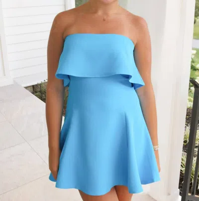 Day + Moon Cool Crush Mini Dress In Blue In Multi