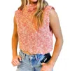 Day + Moon Dani Cropped Sweater In Orange In Pink