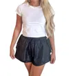 Day + Moon Double Layer Sparkle Shorts In Black In Black