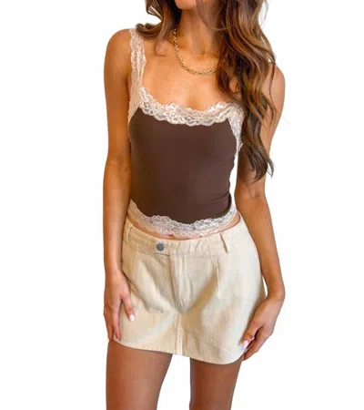 Day + Moon Elodie Mini Skort In Cream In Neutral