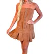 DAY + MOON FALL IN LOVE CORDUROY ROMPER IN BROWN
