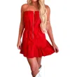 Day + Moon Fall In Love Corduroy Romper In Red In Red