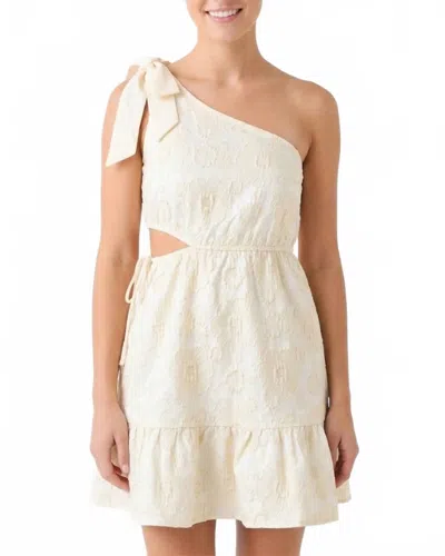 Day + Moon Flirty Floral Mini Dress In White