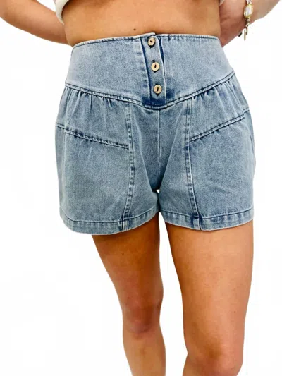 Day + Moon Fun In The Sun Fleur Shorts In Denim In Blue