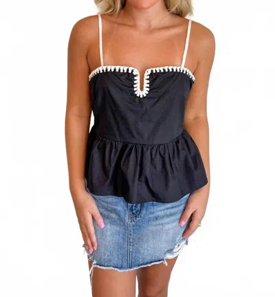 Day + Moon Game Day With Me Top In Black