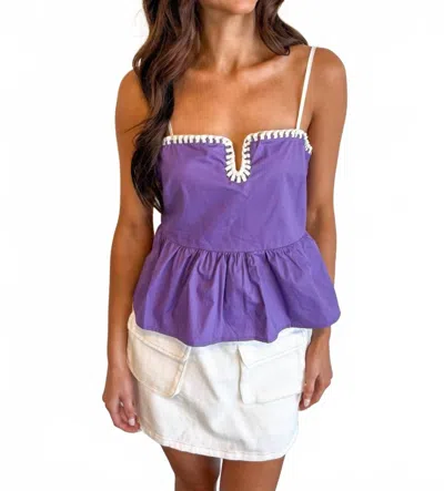 Day + Moon Game Day With Me Top In Purple