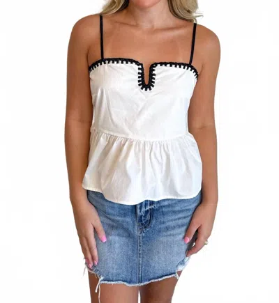 Day + Moon Game Day With Me Top In White