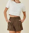 Day + Moon Geometric Design Sweater Top In Ivory