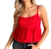 Day + Moon Gianna Top In Red In Red