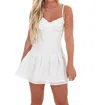 Day + Moon Gingham Gal Mini Dress In Off White In White