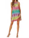 Day + Moon Halter Gradient Sequin Mini Dress In Multicolor In Multi