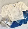 Day + Moon Ice Queen Cropped Sweater In Ivory In Multi