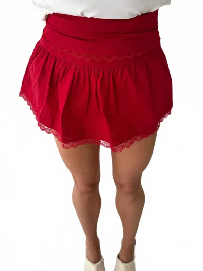 Day + Moon Juliette Skirt In Crimson In Red