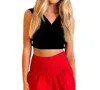 Day + Moon Just Perfect Ribbed Top In Black In Black