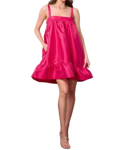 Day + Moon Kacey Mini Dress In Fuchsia In Pink