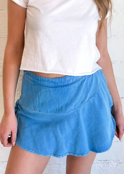 Day + Moon Kennedy Mini Skort In Blue