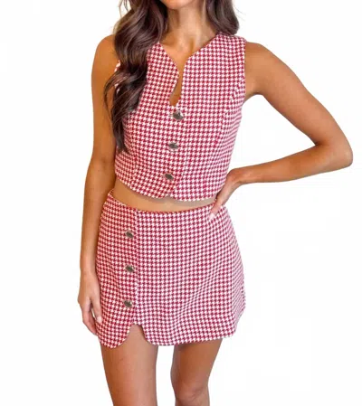 Day + Moon London Calling Top In Red In Multi