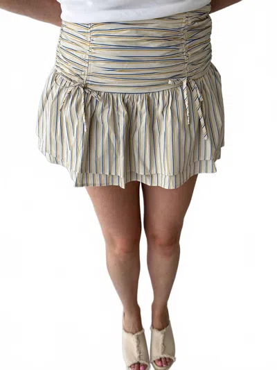 Day + Moon Millie Skirt In Multi In Burgundy