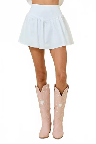 Day + Moon Mirabella Skater Skirt In Off White
