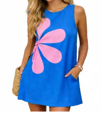 Day + Moon Petal Pop Dress In Blue