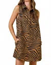 Day + Moon Petrie Dress In Tiger Print In Multi