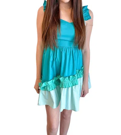 Day + Moon Picnic Perfect Dress In Teal In Blue