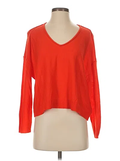 Pre-owned Day + Moon Pullover Sweater In Orange