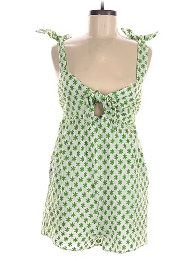 Pre-owned Day + Moon Romper In Green