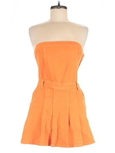 Pre-owned Day + Moon Romper In Orange