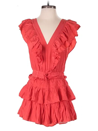 Pre-owned Day + Moon Romper In Red