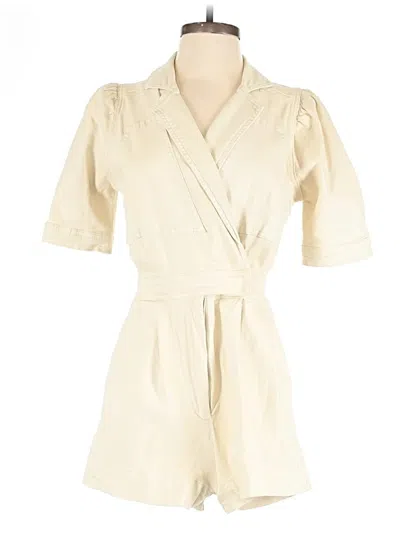 Pre-owned Day + Moon Romper In White