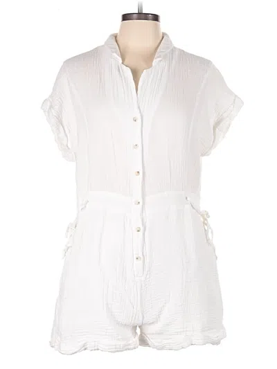 Pre-owned Day + Moon Romper In White
