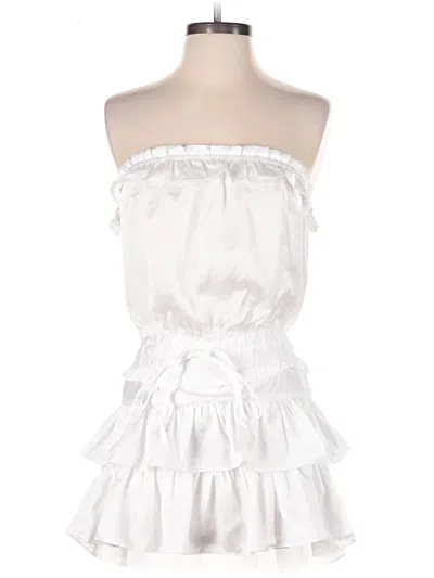 Pre-owned Day + Moon Romper In White