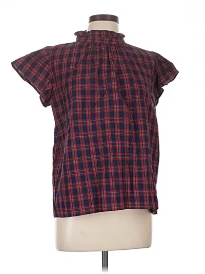 Pre-owned Day + Moon Short Sleeve Blouse In Red