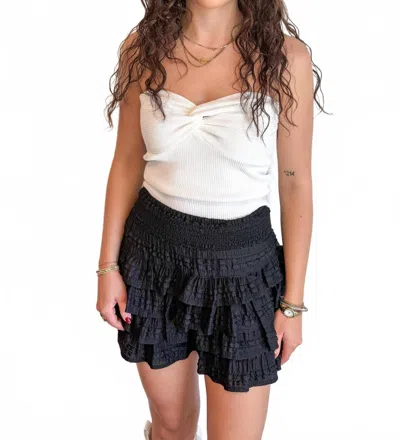 Day + Moon Sunny Swirl Skort In Black