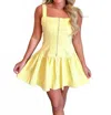 Day + Moon Sunshine Twist Mini Dress In Yellow In Yellow