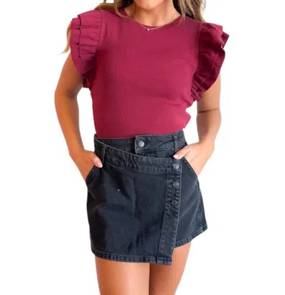 Day + Moon Too Too Cute Top In Maroon In Multi